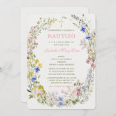 Le Baptême et Premier Anniversaire invitation de n (Devant / Derrière)