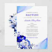 Le Baptême et Premier Anniversaire invitation de n (Devant / Derrière)