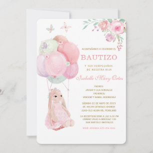 Le Baptême et Premier Anniversaire invitation de n