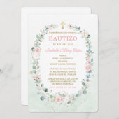 Le Baptême invitation de notre fille (Devant / Derrière)