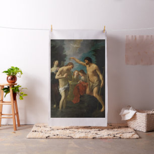 "Le baptême tissu de coutume d'art de Christ"