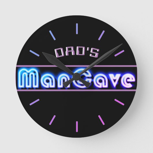 LE BAR DE PAPA, MANCAVE, TANIÈRE - Horloge Neon Pe (Recto)