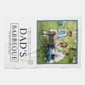 Le barbecue de papa | Serviette photo Fête des pèr (Horizontal)