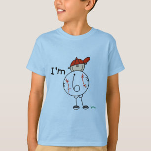 Le base-ball du garçon je suis 6 T-shirts et