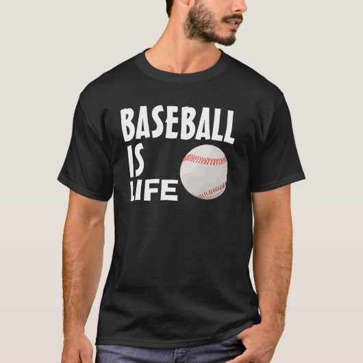 Le base-ball est la vie, T-shirts (Devant)