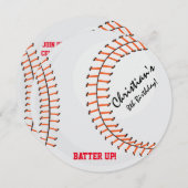 Le base-ball folâtre des invitations de fête (Devant / Derrière)