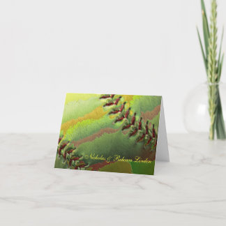 Le base-ball folâtre le carte de remerciements de