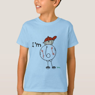 Le baseball des garçons Je suis 6 t-shirts et cade
