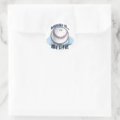 Le baseball est…Ma vie. Autocollant (Sac)