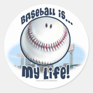 Le baseball est…Ma vie. Autocollant