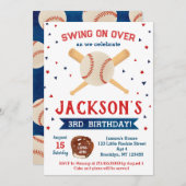 Le baseball première deuxième troisième invitation (Devant / Derrière)