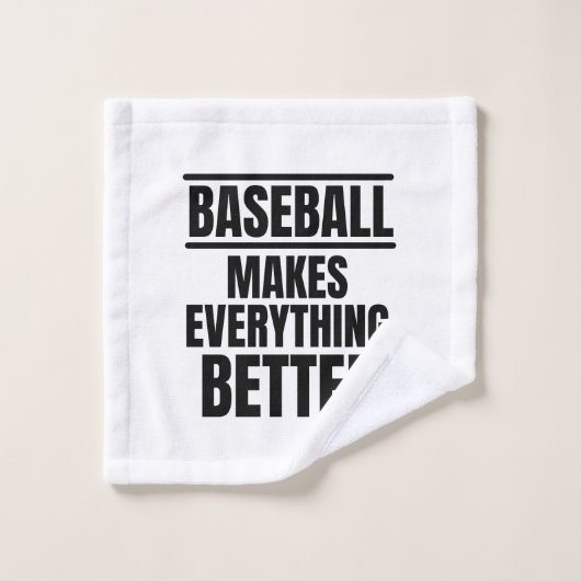 Le baseball rend tout mieux (Gant de toilette)