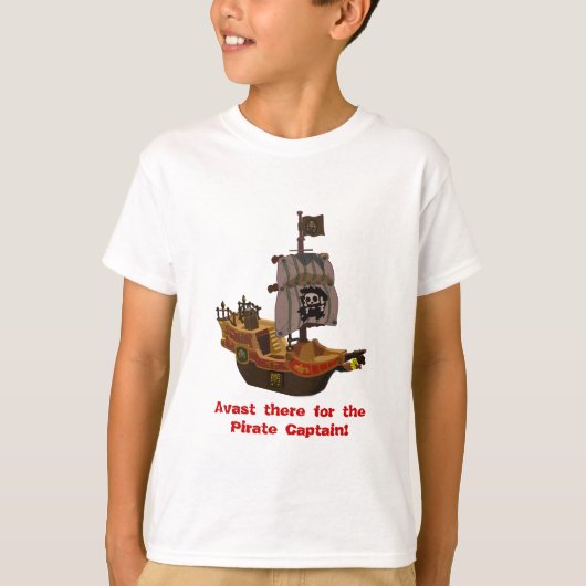 Le bateau de pirate de Buccaneer badine le T-shirt (Devant)