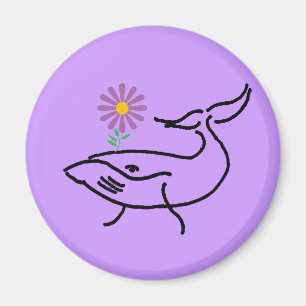 Le BD aimant de dessin de baleine