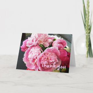 Le BD carte de remerciements floral de pivoine