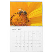 Le beau calendrier des abeilles et fleurs à chaque (Jan 2027)