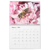 Le beau calendrier des abeilles et fleurs à chaque (Feb 2027)