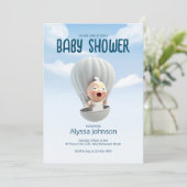 Le bébé arrive bientôt | Invitation Baby shower (Debout devant)