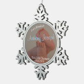 Le bébé botte le ęr ornement de flocon de neige de (Vue impression)