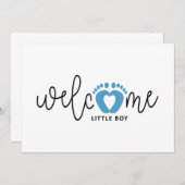 Le bébé est né. Des cartes de naissance. (Devant / Derrière)