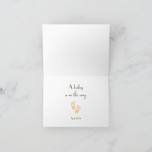 Le bébé est sur le chemin de la Faire-part de gros (Intérieur)