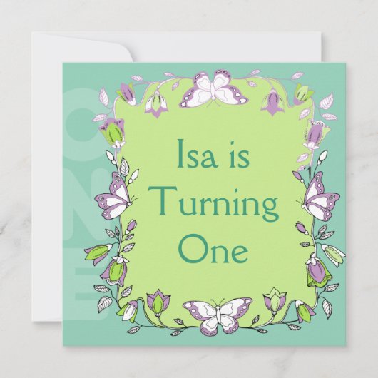 Le bébé fête son anniversaire Invitation (Devant)