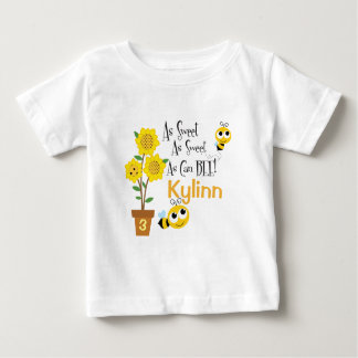 Le bébé gaffent le T-shirt d'abeille