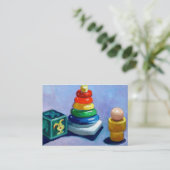 LE BÉBÉ JOUE LE CARTE DE VISITE (Debout devant)