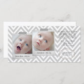 Le bébé JUMELLE le modèle de cartes photos de (Devant / Derrière)