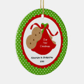 Le bébé jumelle le premier ornement de Noël du (Droite)