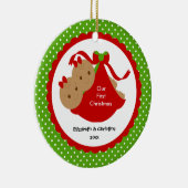 Le bébé jumelle le premier ornement de Noël du (Droite)