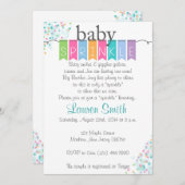 Le bébé neutre de genre arrosent des invitations (Devant / Derrière)