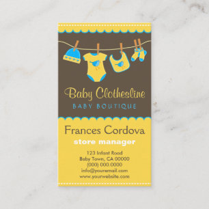 Le bébé vêtx des cartes de visite de boutique d