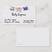 Le bébé vêtx le carte de visite (Devant / Derrière)