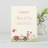 Le Beige Moderne Le Faire-part de mariage (Debout devant)