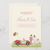 Le Beige Moderne Le Faire-part de mariage (Devant / Derrière)