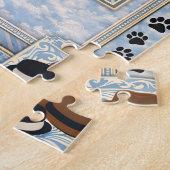 Le Benjamin et boutons dapper chien vintage puzzle (Côté)
