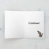 Le BH loup d'amusement jouant la carte (Intérieur)