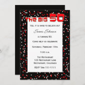 "Le BIG 50" 50e anniversaire Invitation sur Noir (Devant / Derrière)