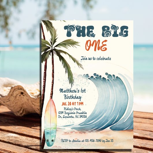 Le Big One Surfe Sur Une Grande Vague Invitation A