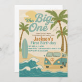 Le Big One Surfing 1er Invitation d'anniversaire p (Devant / Derrière)