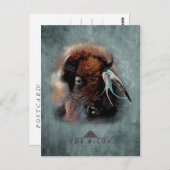 Le bison - Carte postale (Devant / Derrière)