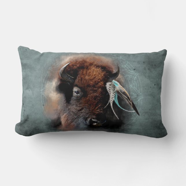 Le bison - coussin (Recto)