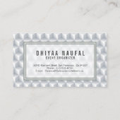 Le blanc 3D sans couture cube le carte de visite (Dos)