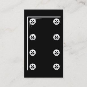 Le blanc de chef boutonne le carte de visite