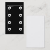 Le blanc de chef boutonne le carte de visite (Devant / Derrière)