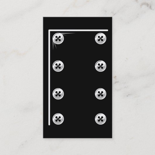 Le blanc de chef boutonne le carte de visite (Devant)