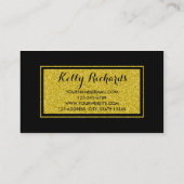 Le blanc de noir de charme d'or barre le carte de (Dos)