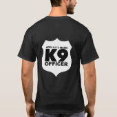 Le blanc de T-shirt du dirigeant K9 sur le noir, (Dos)