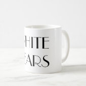 Le blanc déchire la tasse en texte de fantaisie (Devant droit)